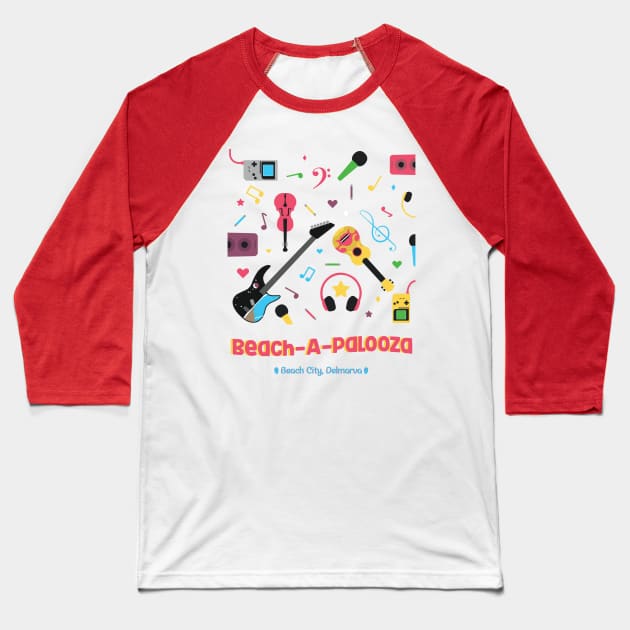 Beach-A-Palooza Concert Baseball T-Shirt by Avengedqrow